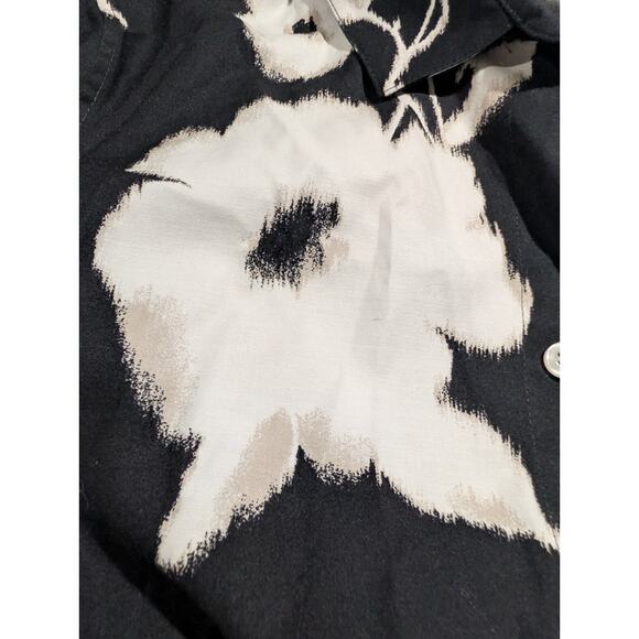 Chico's No Iron Stretch Fairycore Floral Cotton Tunic Top Size 0 US 4 XS Shirt - Picture 11 of 12